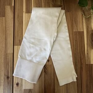 COOQ Ivory Ribbed High Waist Ankle Leggings Women's Size S Stretch Knit